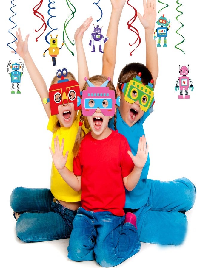 Lide Road 12 PCS Robot Paper Masks Birthday Party Cosplay Masks for Birthday Partys Bots Party Supplies Gift Robots Favor Cosplay Dress up Costumes for Kids Boy Girl Favors - Image 5